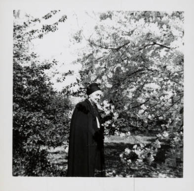 Rys. 8, autor nieznany, Georgia O'Keeffe pośród drzew, 2 połowa lat 40 XX wiek
